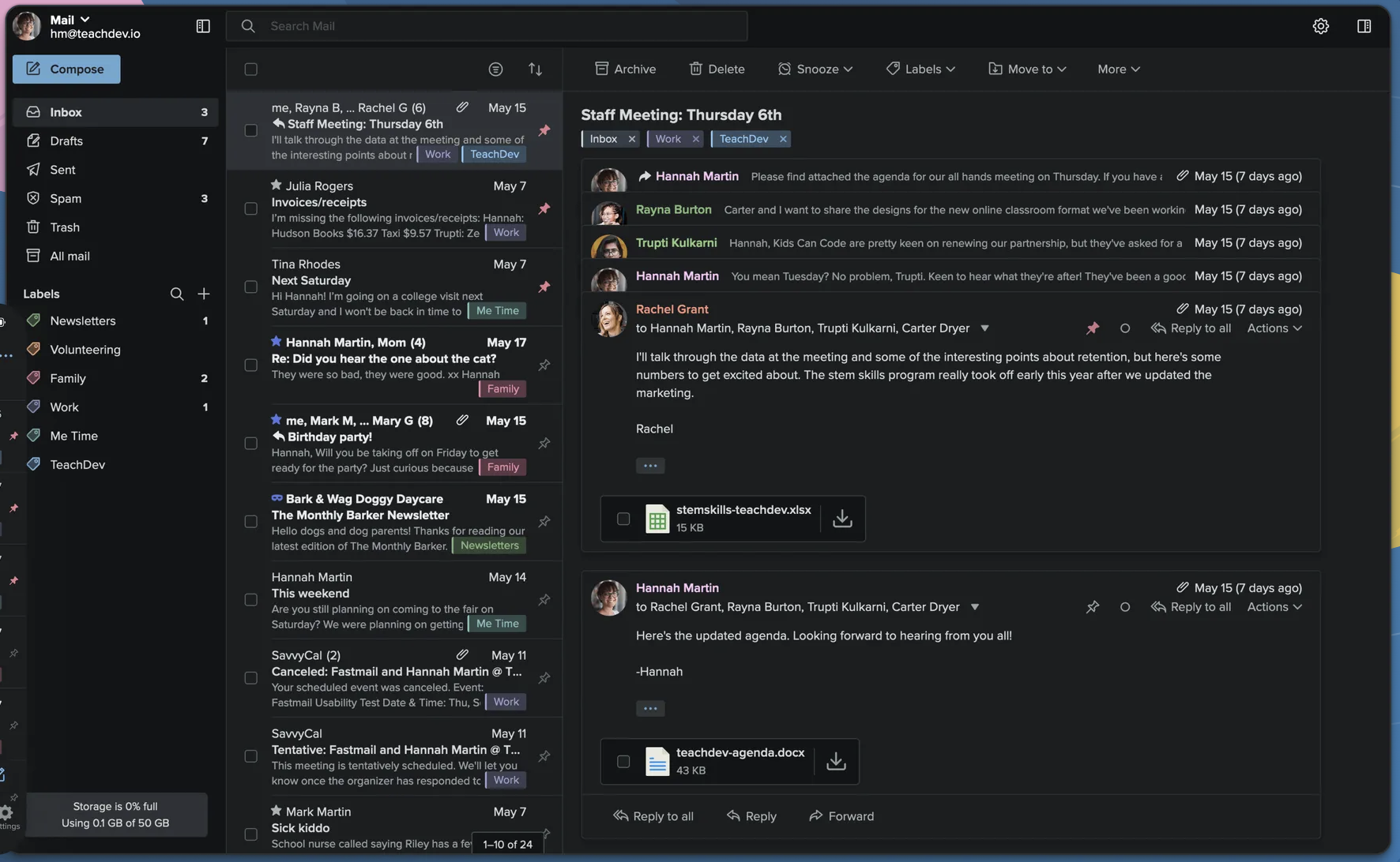 FastMail app