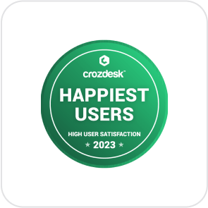 CrozDesk Happiest Users 2023 badge